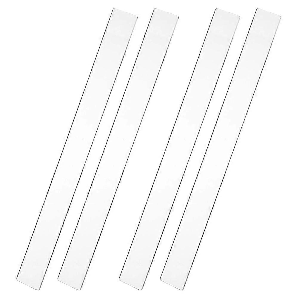 Dough Thickness Strips Baking Tools 4 Pairs Rectangular Acrylic For Professional Kitchen 29.5X3.0X0.5CM Dough Kneading Help