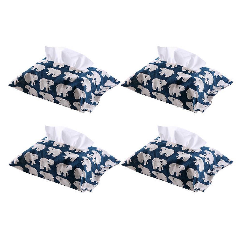 Napkin Storage Container Cotton Linen Tissue Box for Organizing Paper 8Pcs
