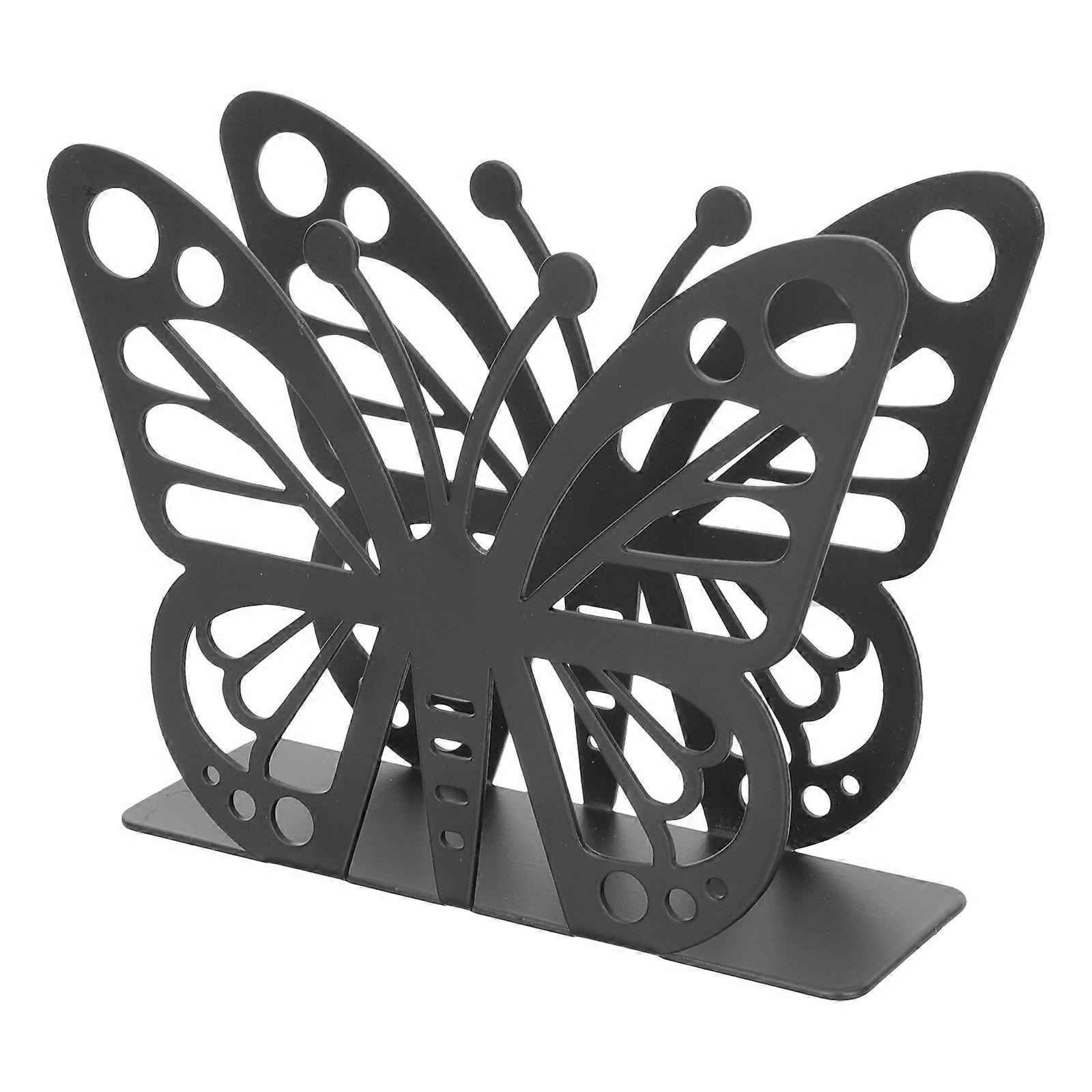 Vertical Type Napkin Rack for Storage Use 2Pcs Creative Pattern Iron Paper Holder