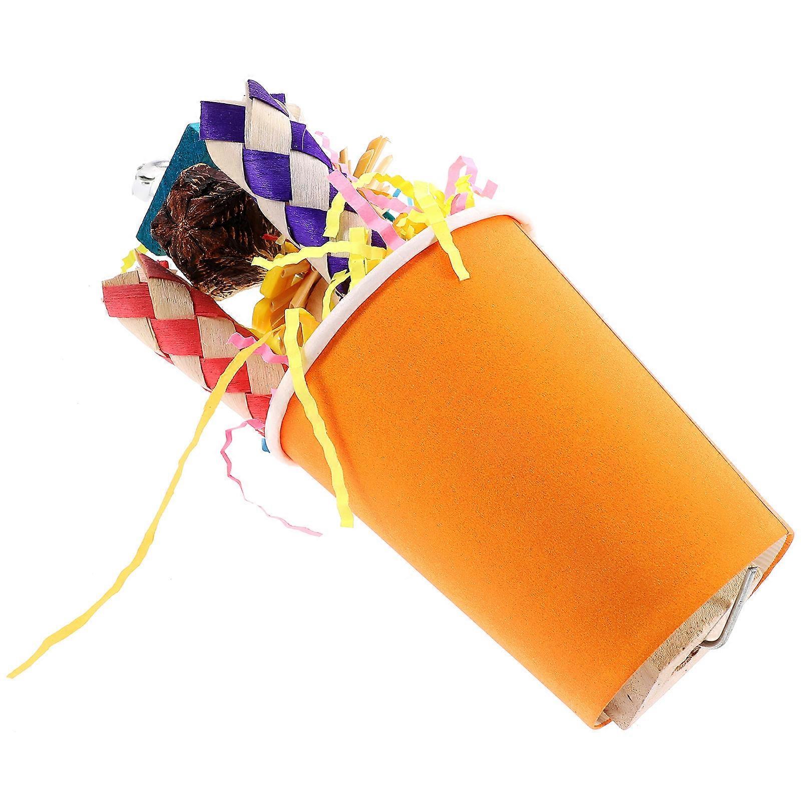 Bird Shredding Toy For Parrots Indoor Use 7X19.5Cm Assorted Color Chewing Plaything 3Pcs