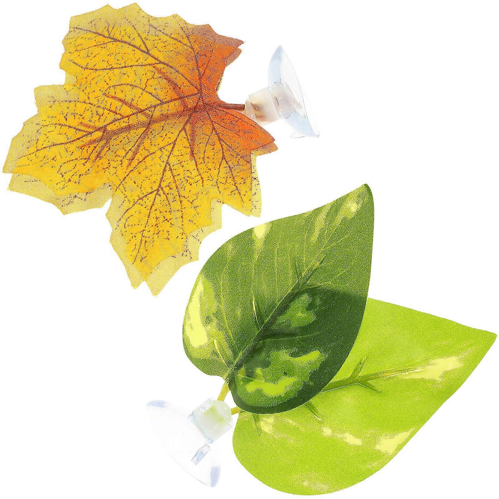 Aquarium Leaf Bed 3Pcs Chic Design Leaf Shape Ideal For Betta Fish Resting Reduces Stress In Fish Tanks