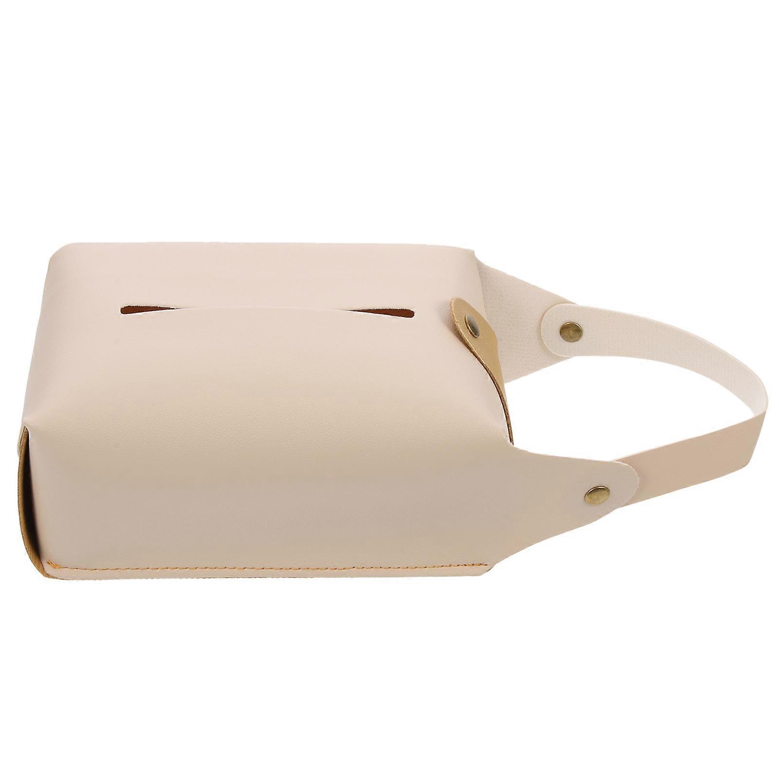Beige Napkin Holder Car Tissue Holder for Storage 3Pcs Set