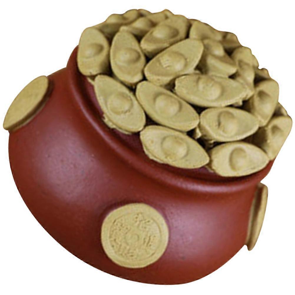 Tea Pet Cornucopia Red Stoneware Ornament for Decor 2Pcs Purple Sand