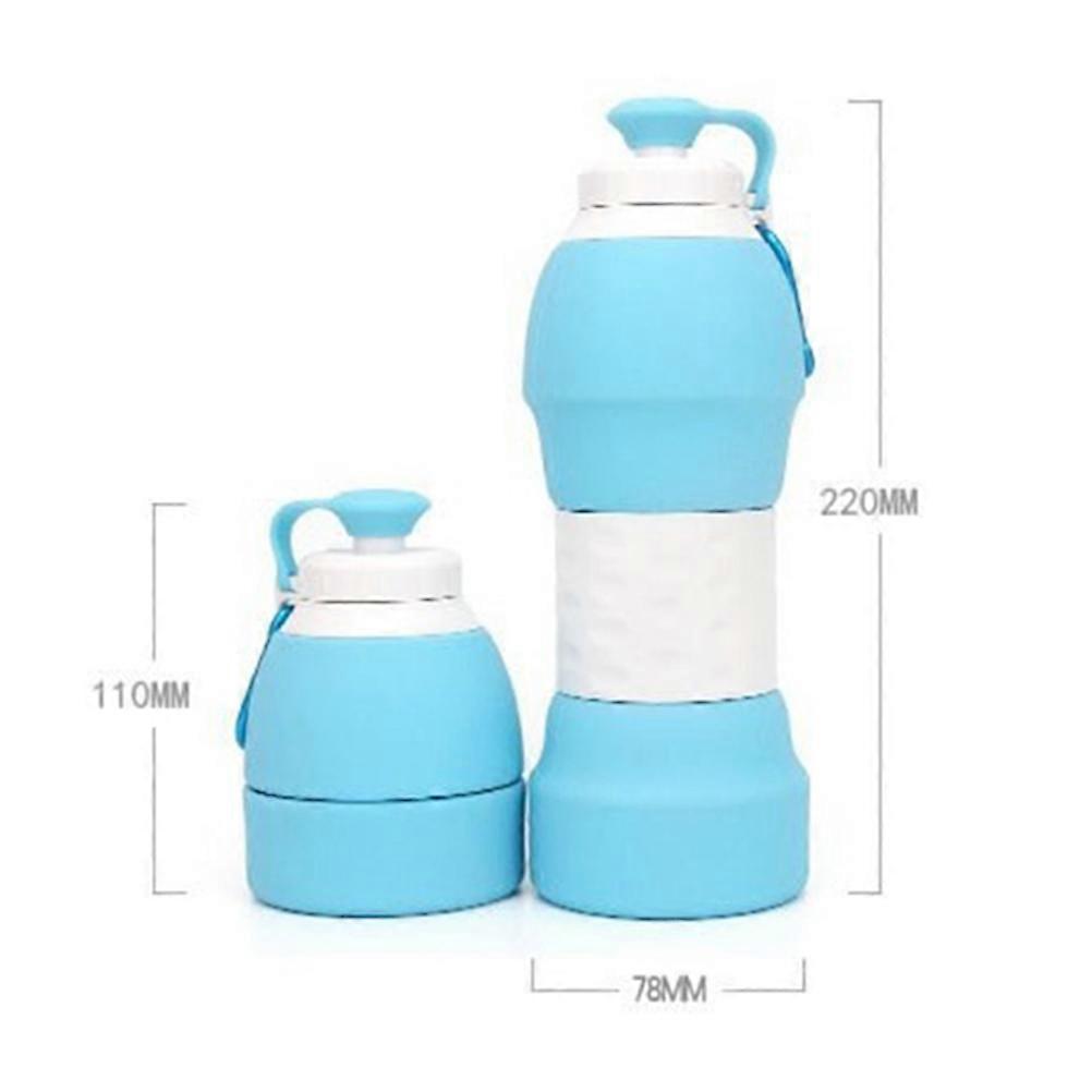 Leak Proof Water Bottle 2Pcs Portable Silicone Sports Design Suitable For Daily Walking Picnics Light Green Space Saving Feature