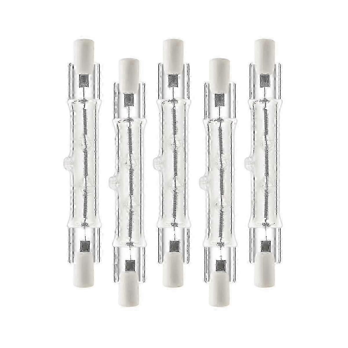 5 عبوات R7s 118 مم 300 واط 230 فولت ، R7s لمبة إضاءة خطية هالوجين ، مصباح هالوجين قابل للتعتيم متوافق مع سلبيات