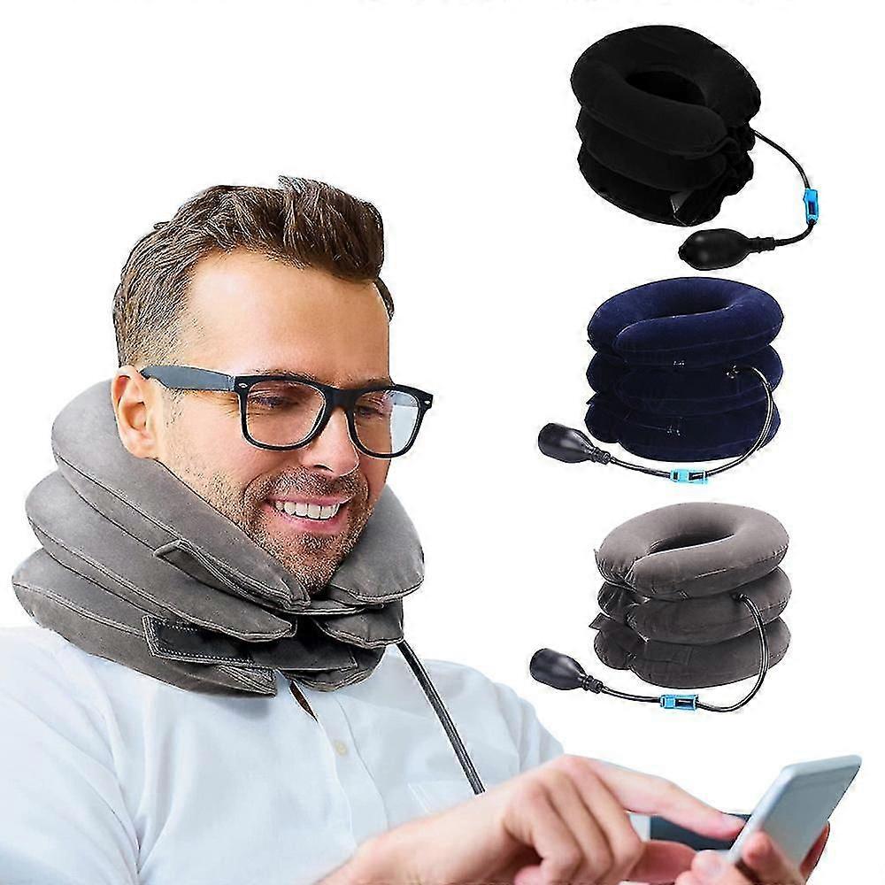 Cervical Neck Traction Device Inflatable Adjustable Neck Stretcher