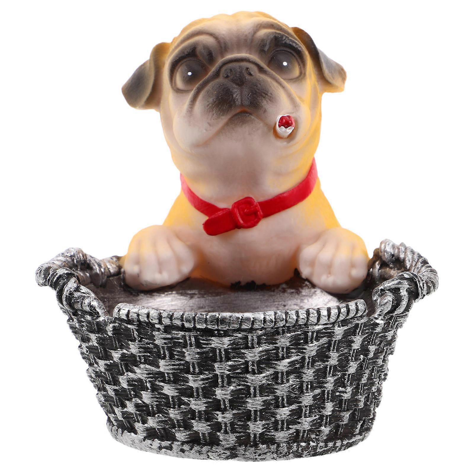 Decorative Resin Dog Ashtray Creative for Home Use 2Pcs