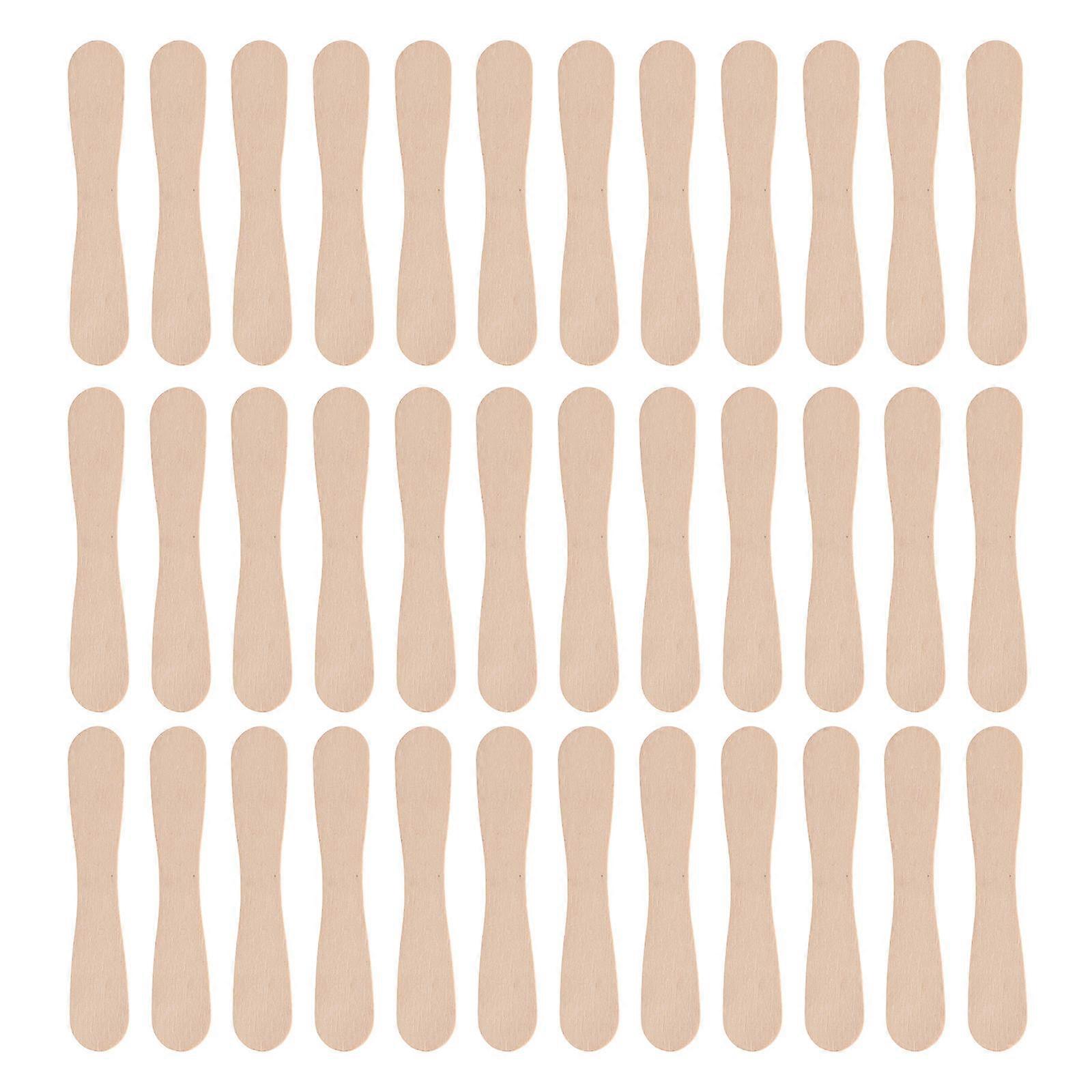 Ice Cream Spoons for Ice Cream 100Pcs Wooden Popsicle Paddle Spoons