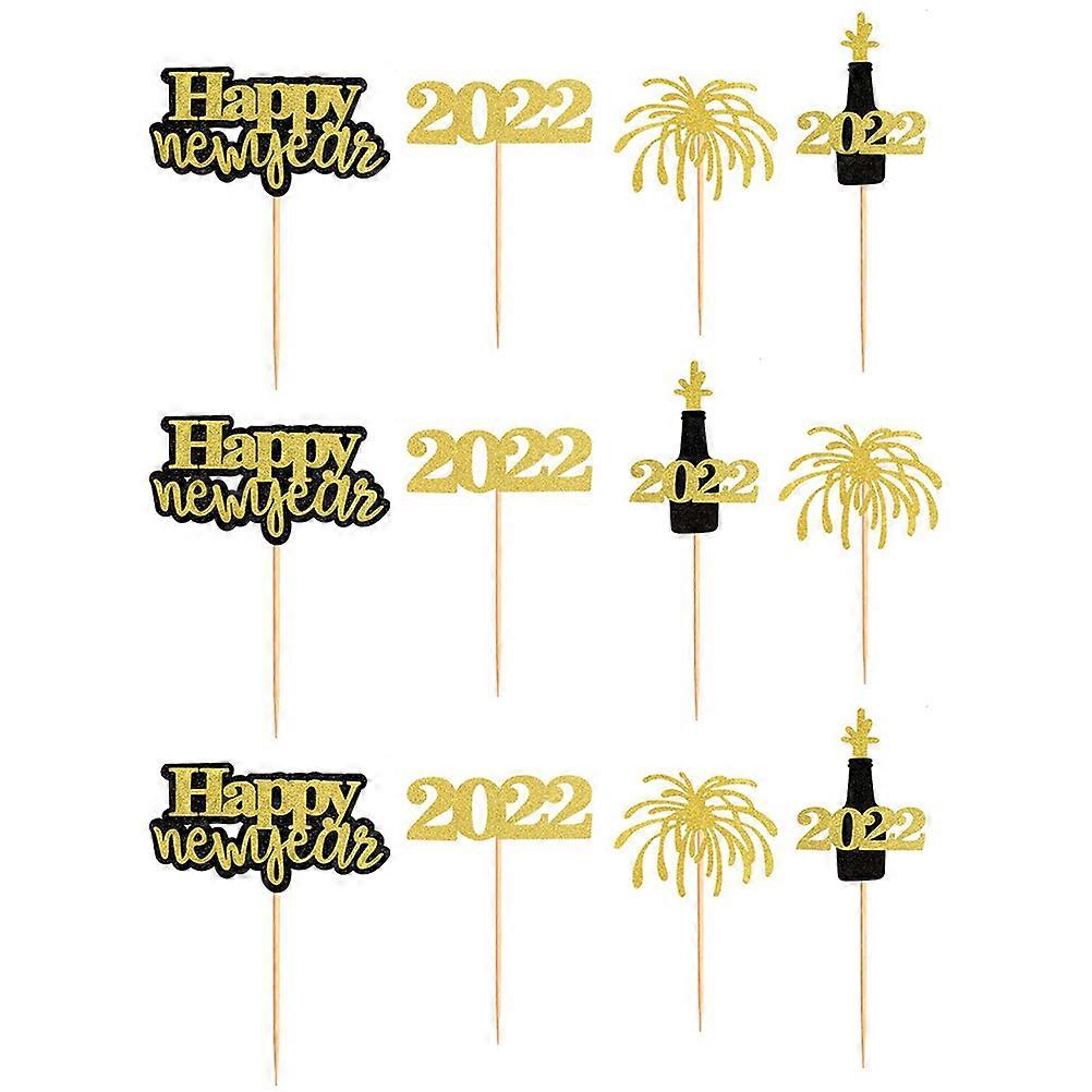 Baking Paper Toppers Unique Cake Inserting Decors for 24Pcs