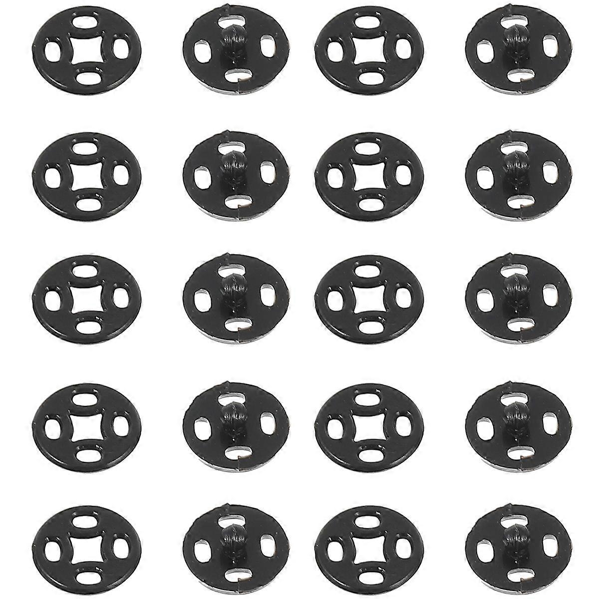 Plastic Button T-Shirt Button for Sewing 1000Pcs Black Durable Clothes Snaps Set