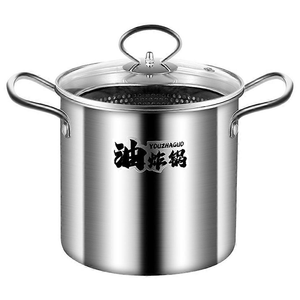 Stainless Steel Deep Frying Basket Pot Quick Heating Deep Design 1Set