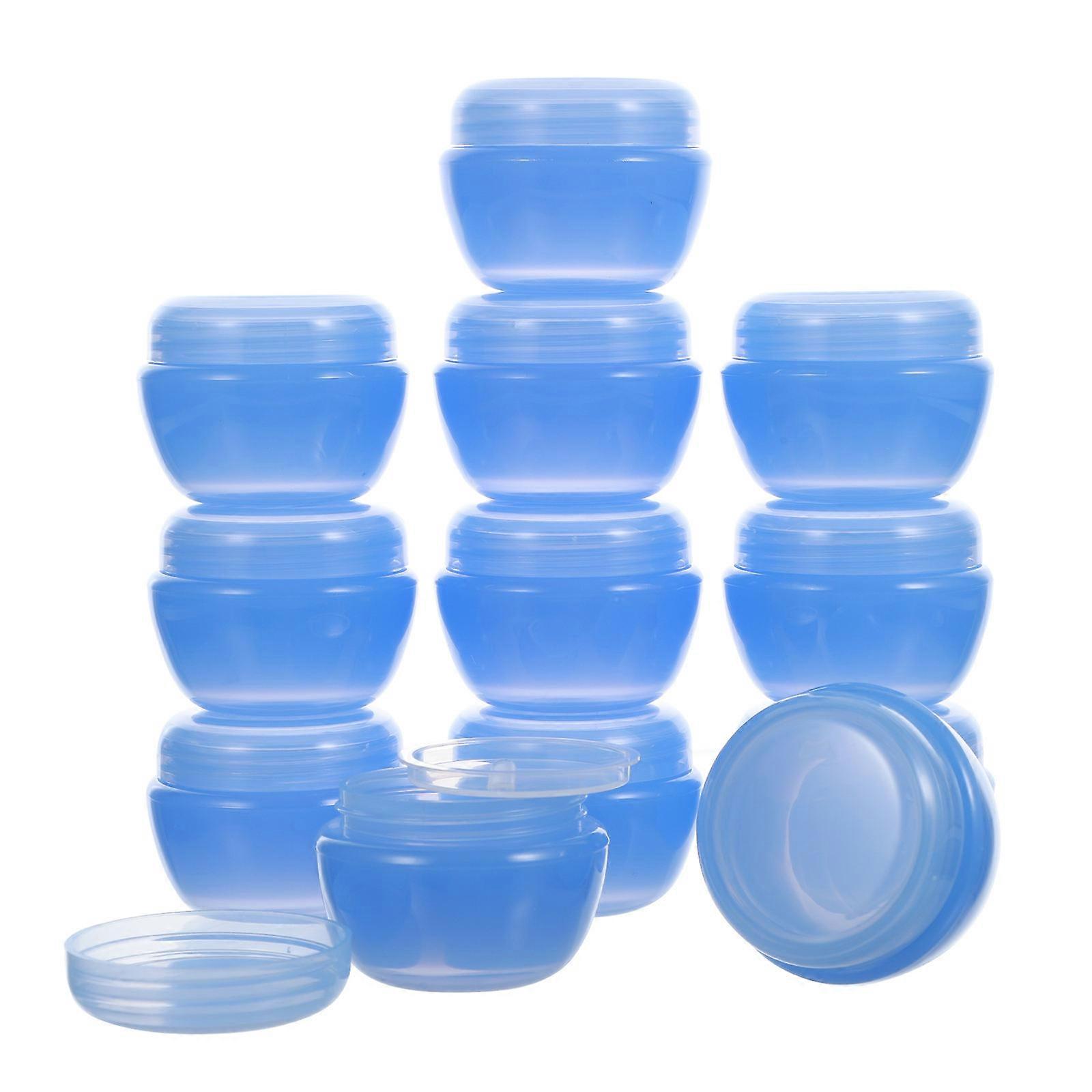 Plastic Cosmetic Cream Containers Blue Makeup Containers for Cream 12Pcs