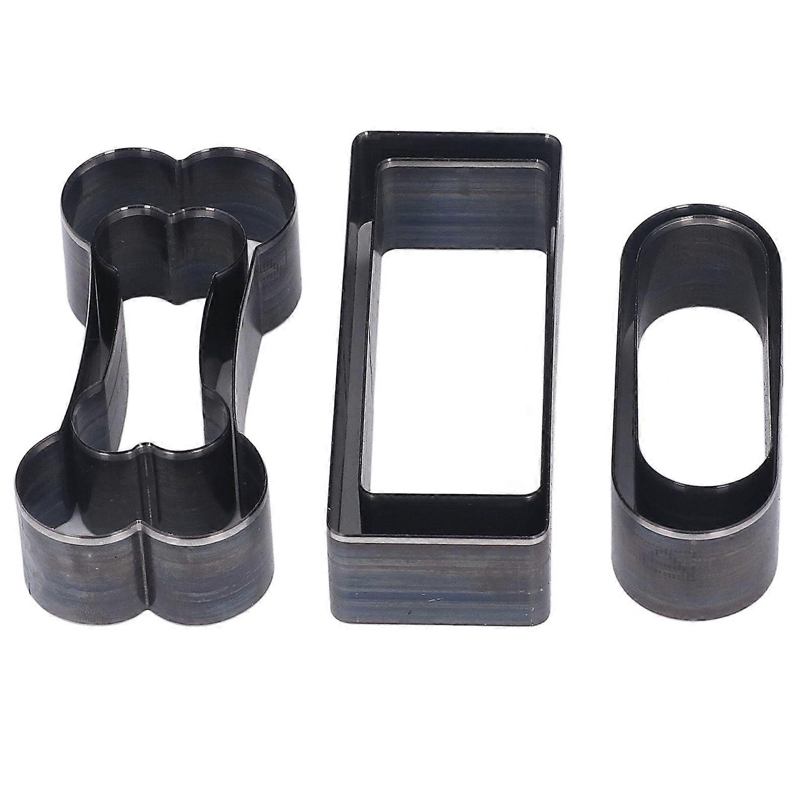 6PCS Cutting Dies Set Leather Craft Punch Hollow Cutter Tool Rectangle Oval Bone Shape