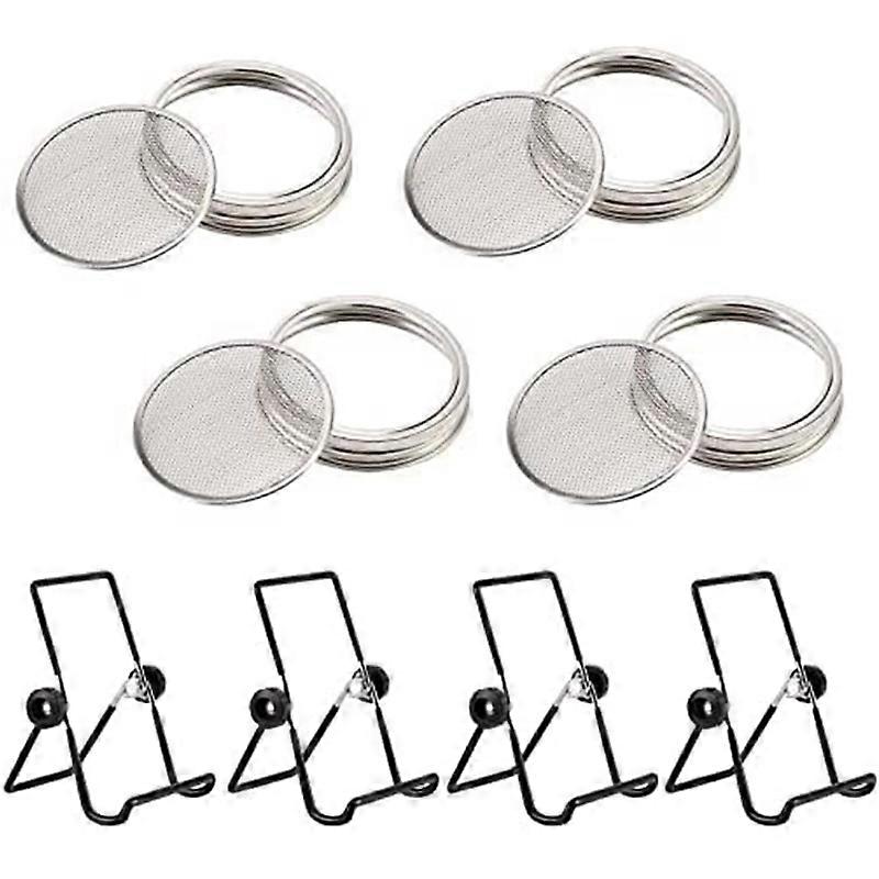 Sprouting Lid, Jar Germination Kit Accessories,Stainless Steel Sprouting Jar Lid, Sprouting Kit for