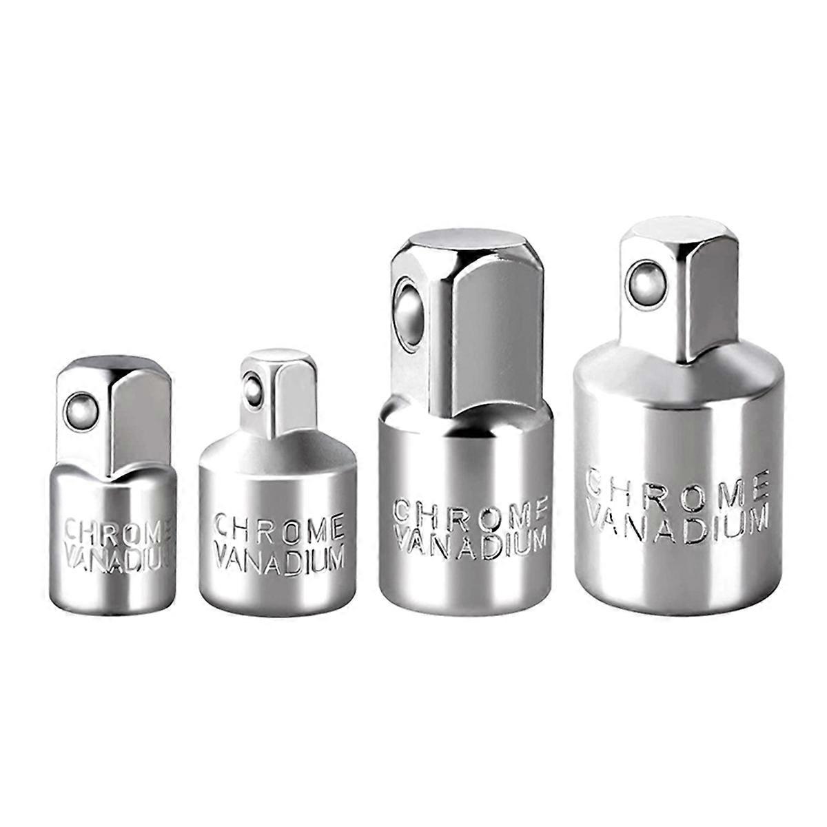 4Pcs Drive Socket Adapter Converter Tool Silver