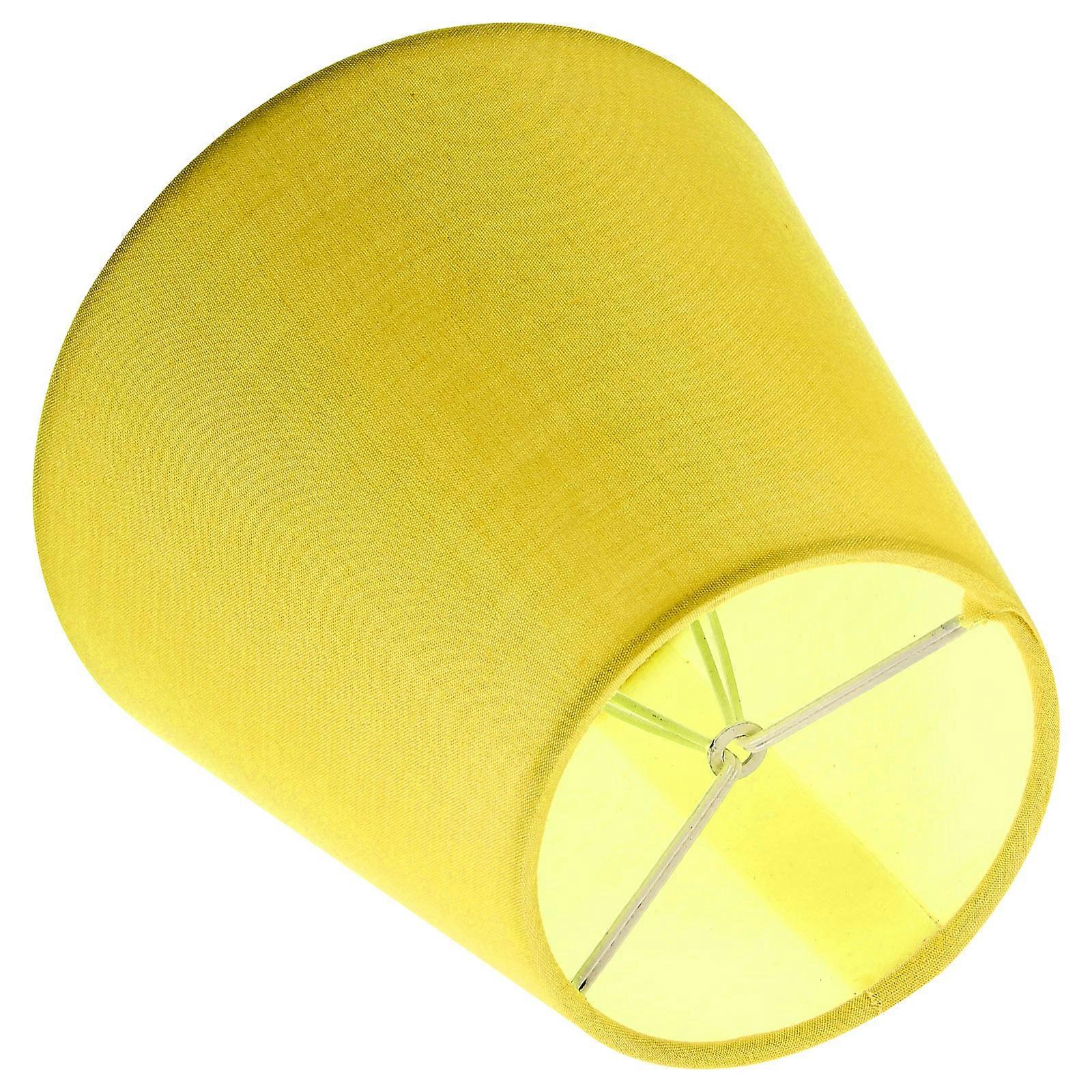 Decorative Lamp Shade Yellow Fabric Lampshade Replacement 2Pcs
