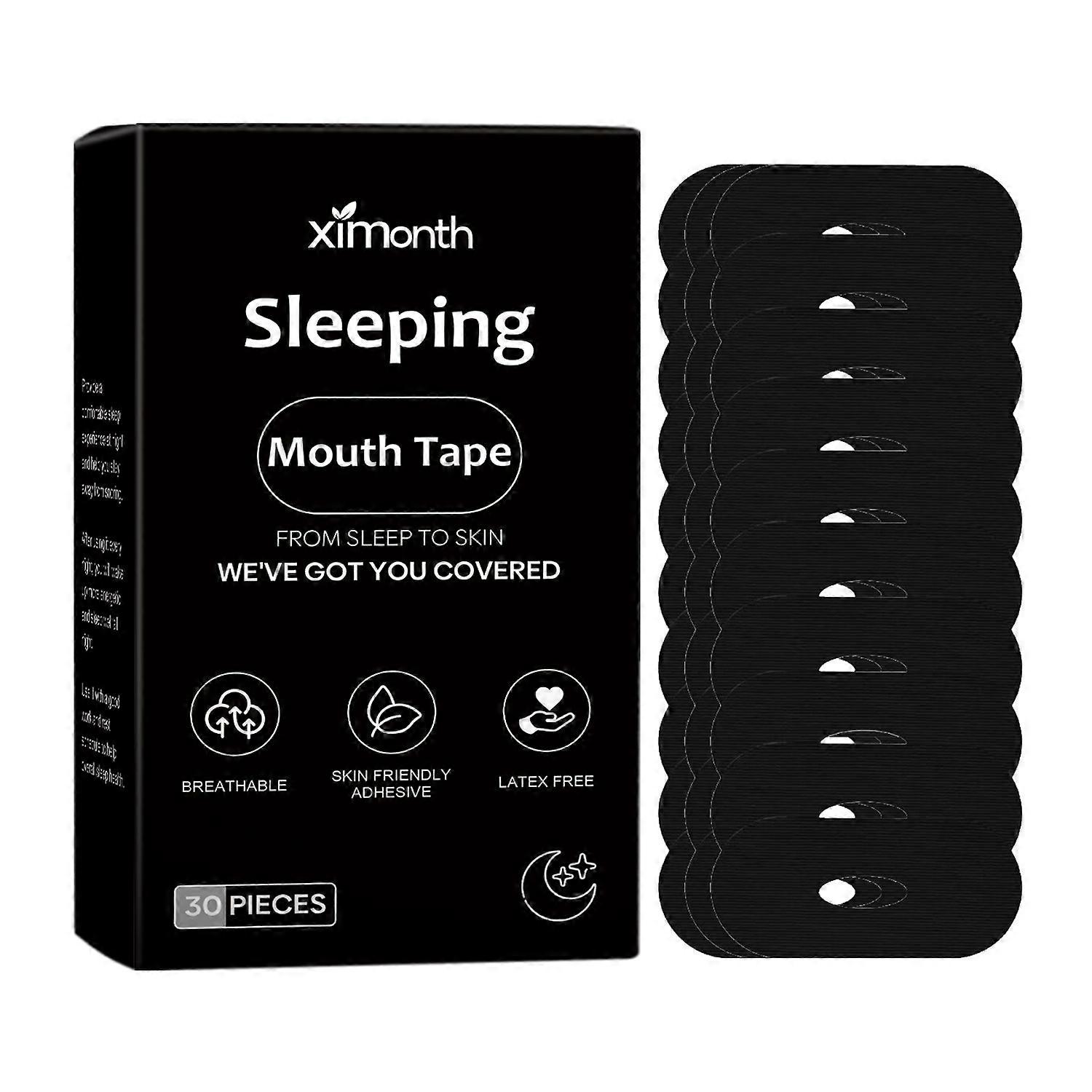 1-6pcs XIMONTH 30PCS Sleep Mouth Tape for Improving Night Breathing Breathable &amp; Pain Free Remov