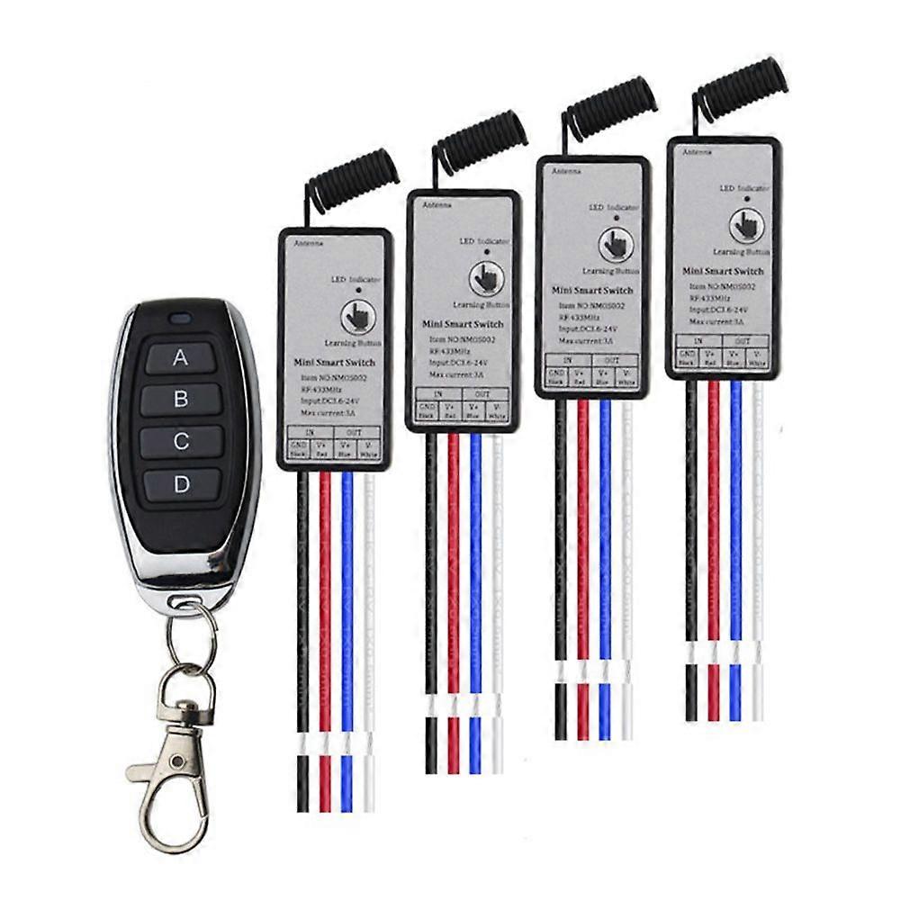 433Mhz Mini Relay Wireless RF Remote Control Switch Power  mitter DC5V-24V 1CH LED Lamp Controller Micro-Receiver