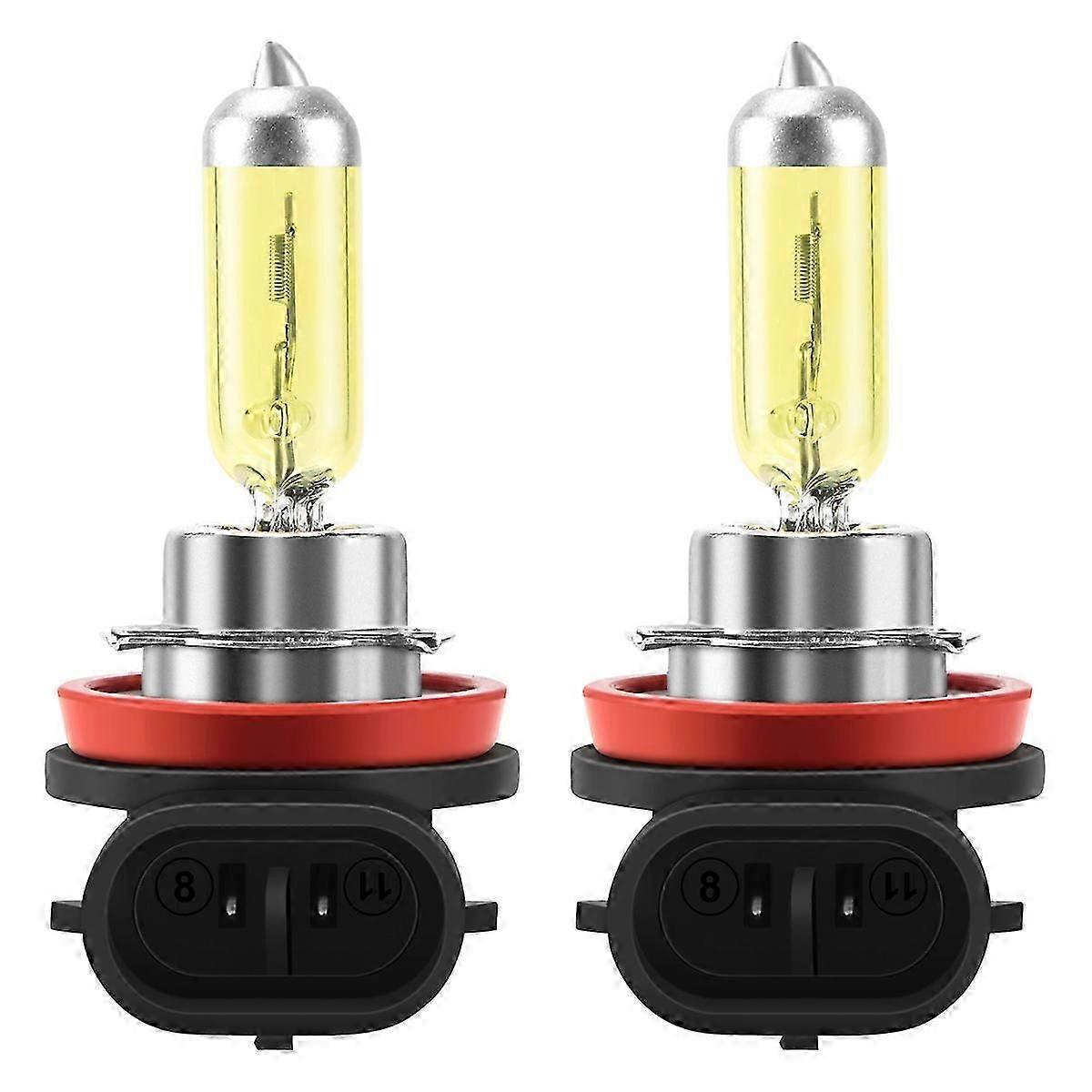 2x H11 55W 3000k Golden Yellow Xenon HID Halogen Light Fog Lamp Bulb Headlight