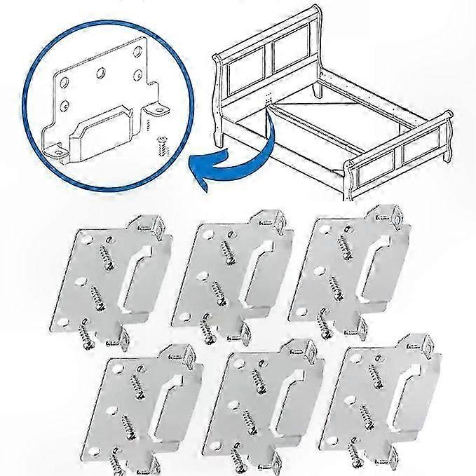 6PCS Skorva Midbeam Bed Mounting Brackets with Screws for RV Camper Conversion