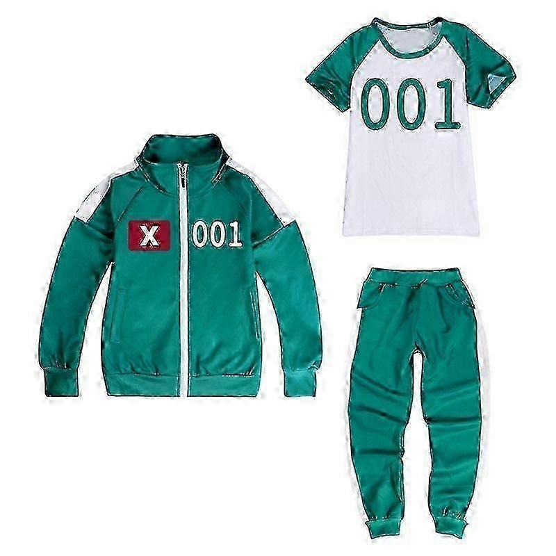 イカゲーム 2 人用コスプレ コスチューム トラックスーツ コンプリート ウェア セット-2025-ss