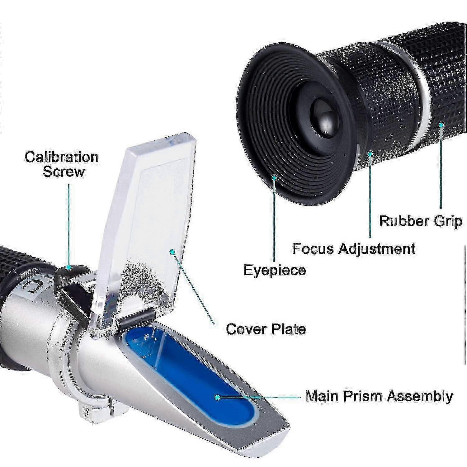 2025 Honey Refractometer with Atc Refractometer for Honey Moisture, Brix, And Baume, 58-90% Brix Scale Range Honey