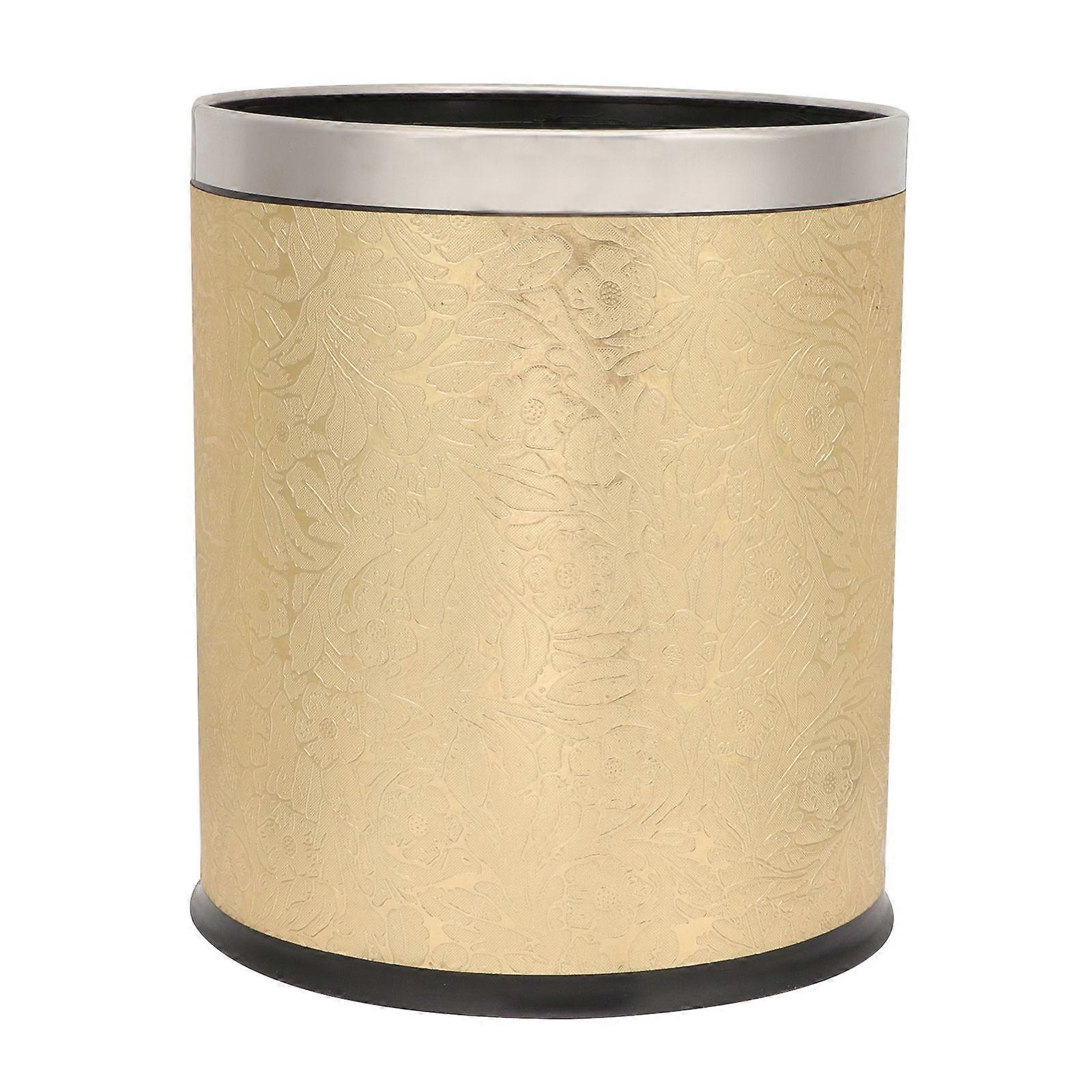 Decorative Garbage Basket Double Layer Trash Bin Lidless Waste Paper Basket