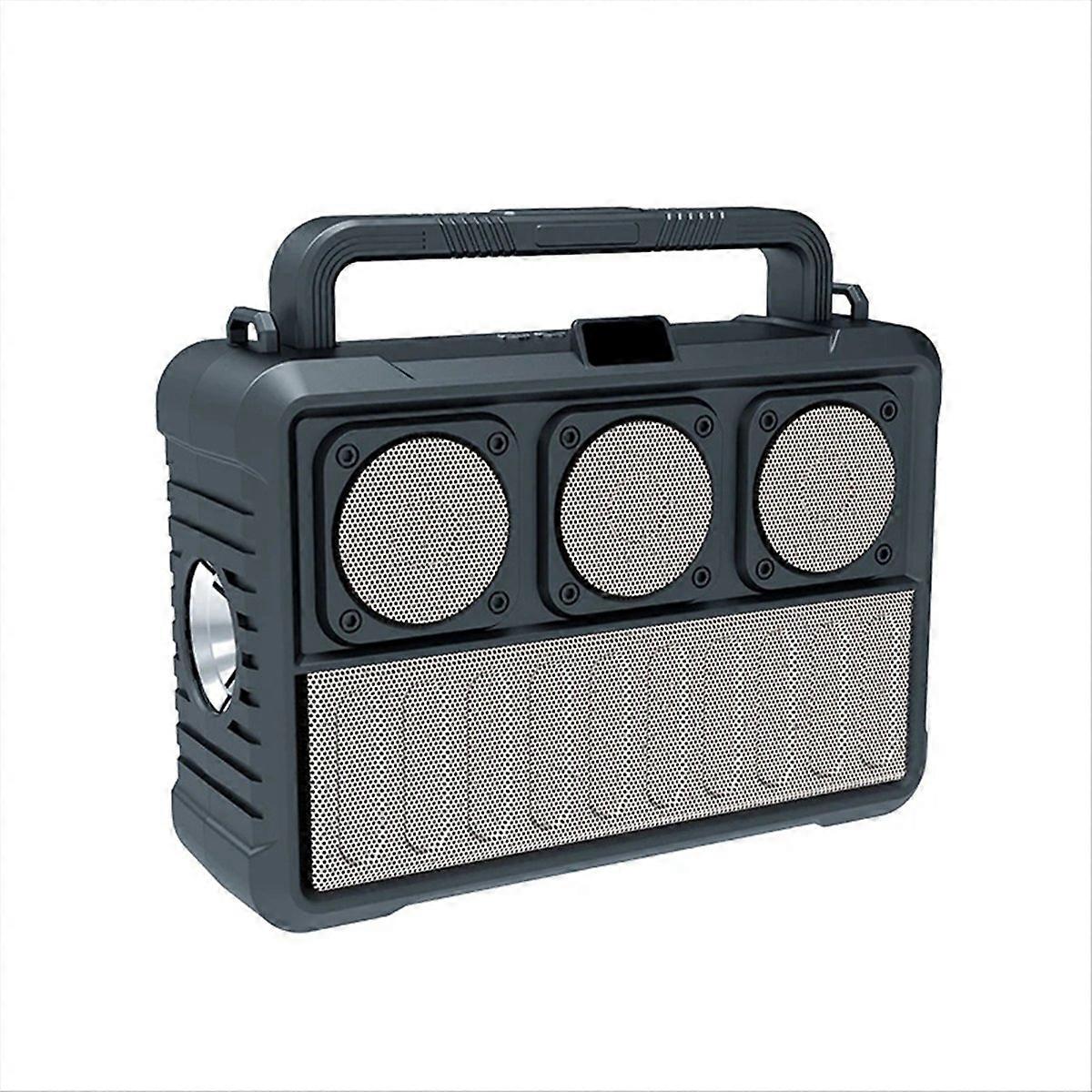 Solar Wireless Bluetooth Speaker Protable FM Radio Speakers Gold