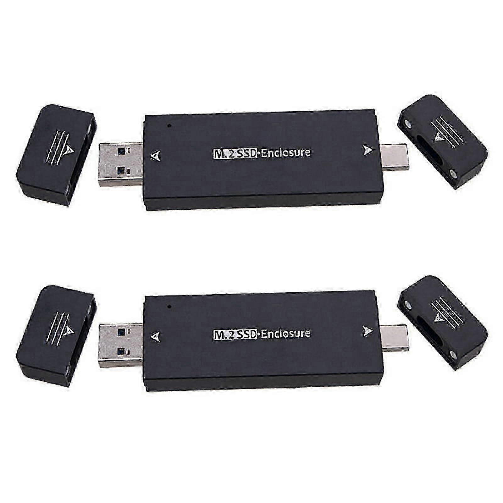 2X M.2 SSD-Enclosure USB 3.1 Type C Hard Disk Enclosure External Hard Drive Enclosure Case for 2230 for /Linux