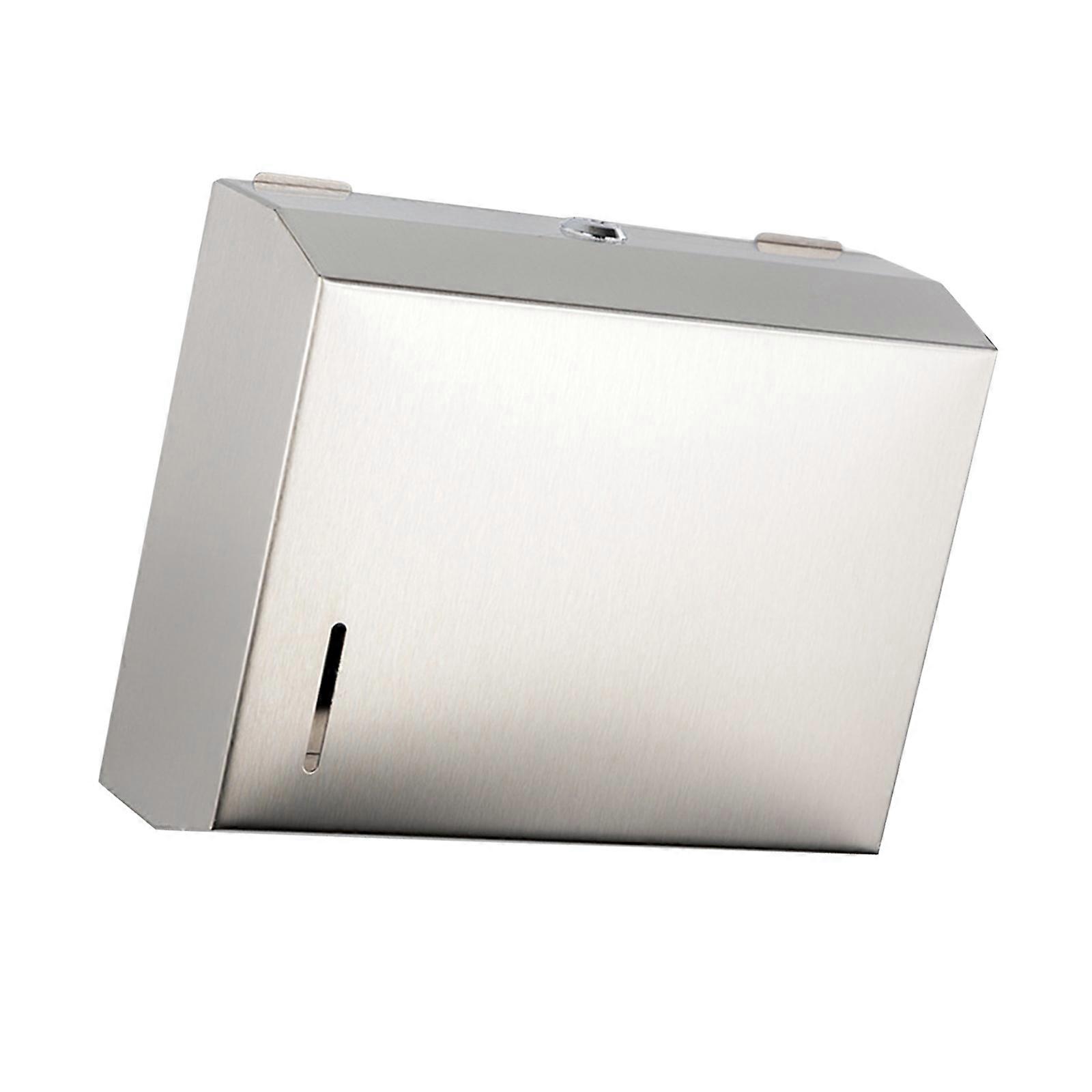 Untarnished Square Tissue Dispenser Large Capacity Wall Mounted For Commercial Use Efficiency Plan  Sand
