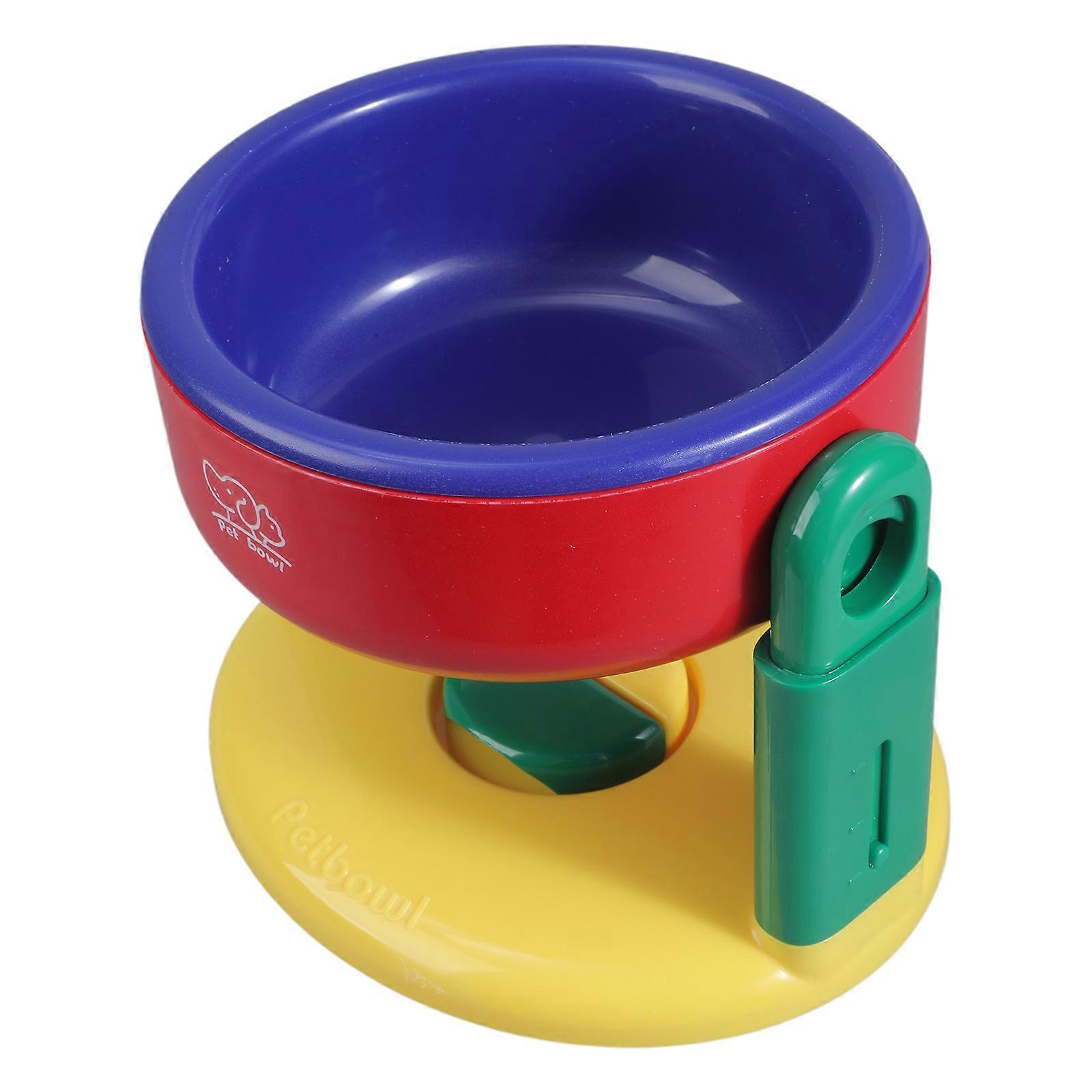 Adjustable Elevated Dog Bowl Stand With Feeders Dishes For Most Dog Size Bright Color Suction Cup  Red