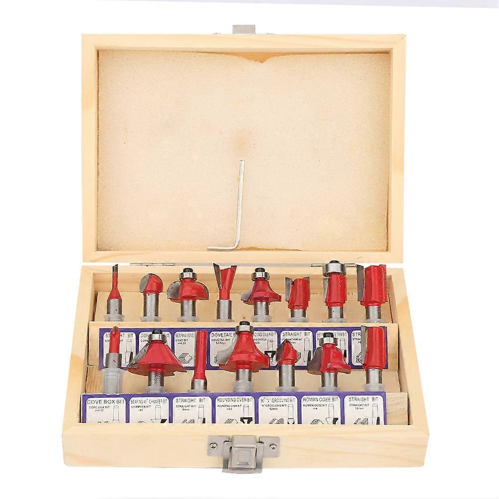 15pcs Woodworking Router Bits Set for Brand with 8mm Shank, Milling Cutter Kit for DIY and Professional Use