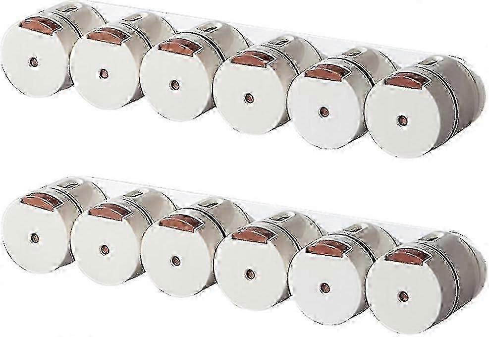 12 Magnetic Spice Jar Containers Spice Tins With Iron Wall-plate, New Upgrade Wall Mounted Magnetic Spice Rack Controllable Dosing Salt Bottle For Ref