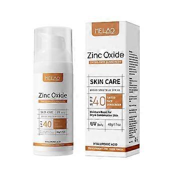 Sample (light brown) - 48g Tinted sunscreen, color-changing, deep moisturizing, zinc oxide protective lotion
