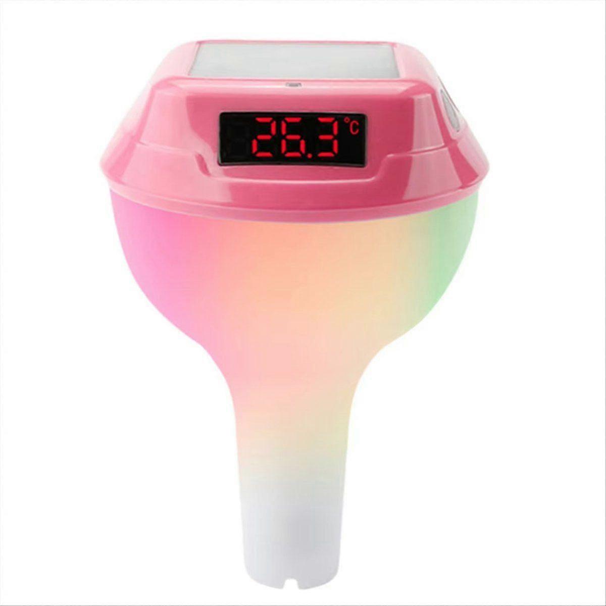 Solar Floating Pool Thermometer with RGB Atmosphere Light Intelligent Outdoor LED Digital Water The