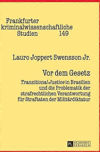 Vor Dem Gesetz by Lauro Joppert Swensson Jr Hardback Book