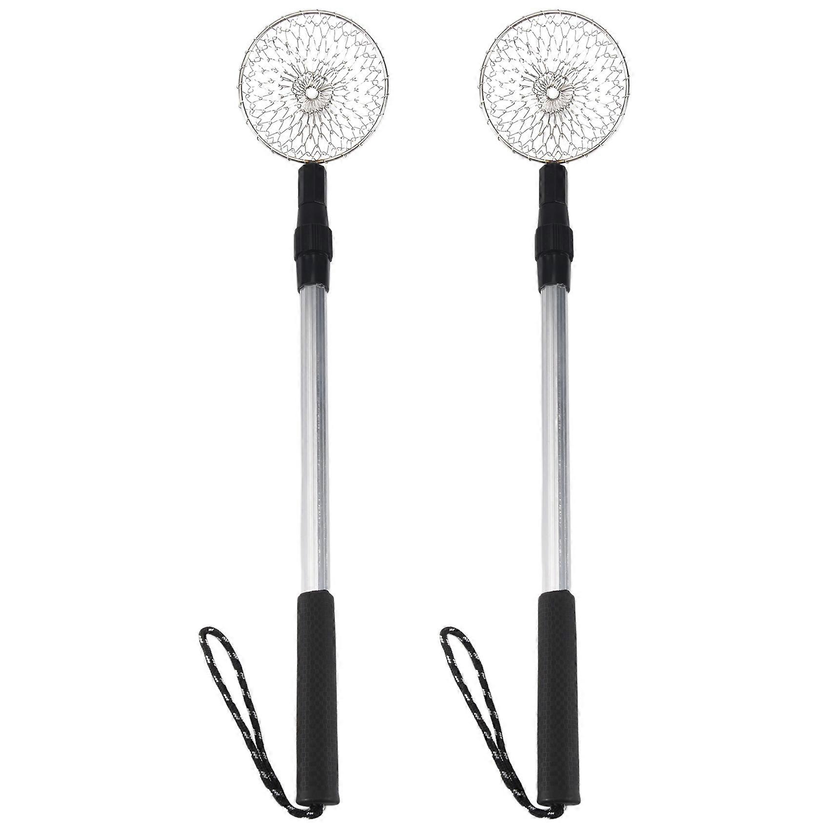 2Pcs Beach Scoop for Beachcombing Collect Seashell Rocks Sifting,Extra Long Telescoping Shovel