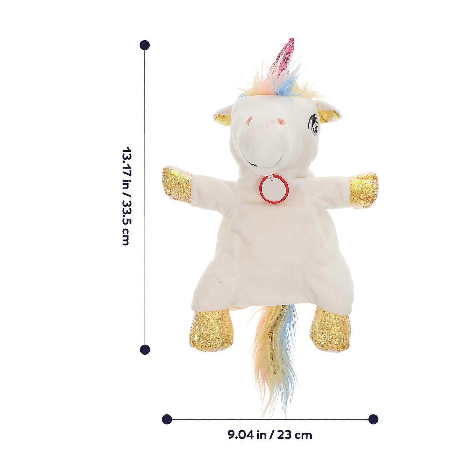 Unicorn Puppet Plush Cartoon Hand Puppet Toy for Interactive Play