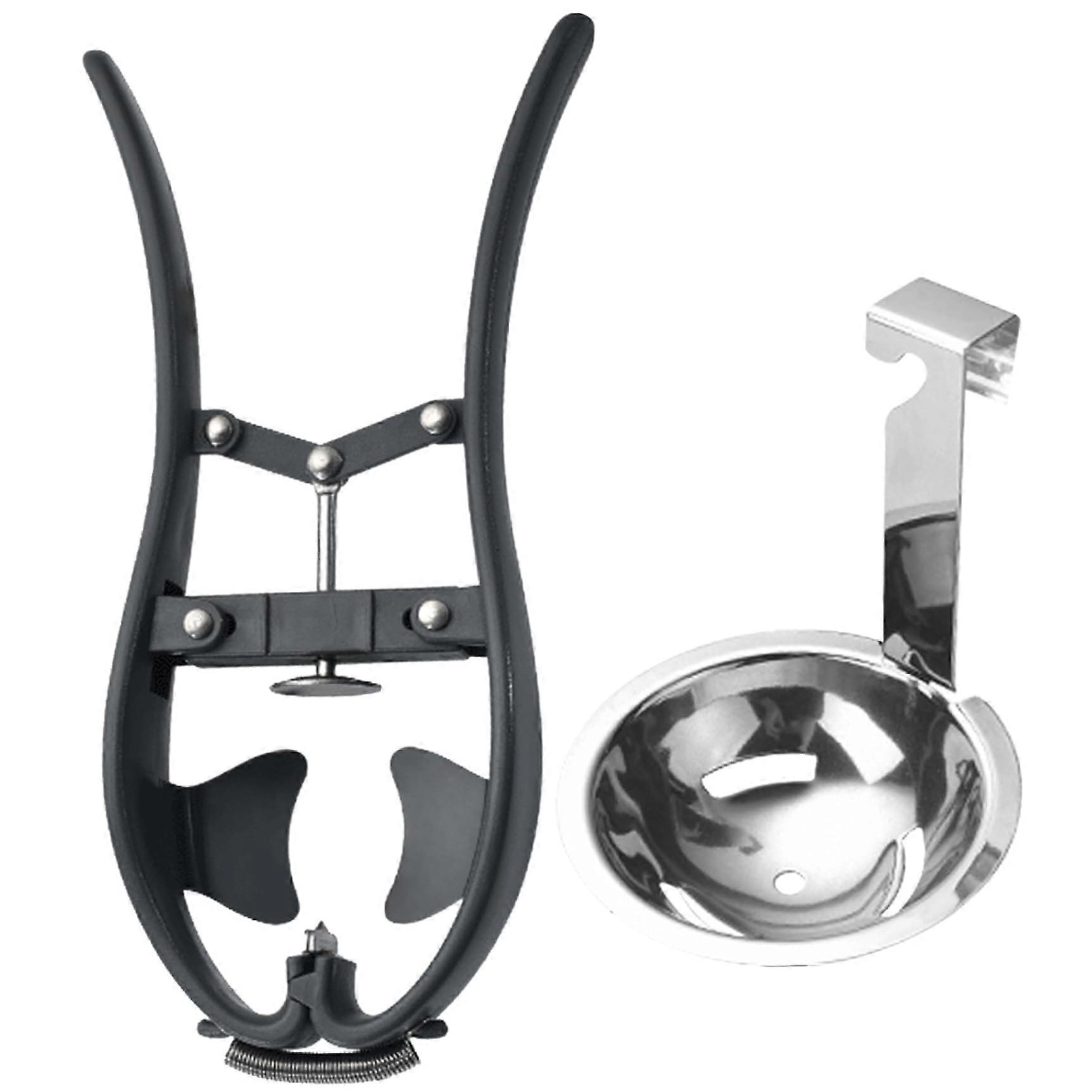 Egg Cracker Tool with Separator, 2in1 Stainless Steel Egg Opener for Kitchen Cooking Baking