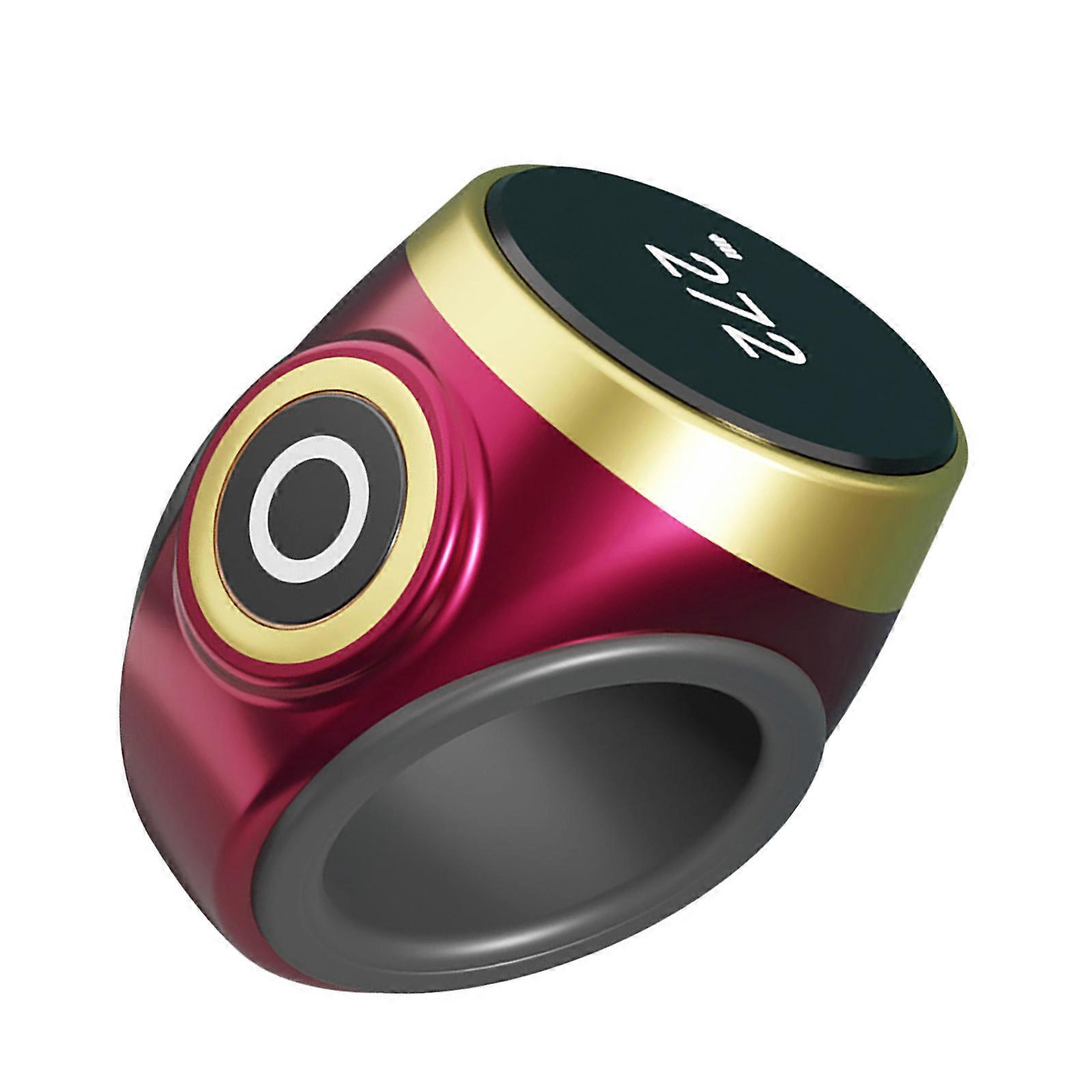 Lightweight Finger Counter Intelligent Counter Advanced Finger Counter with Vibration Alarm Electronic Digital Counter  Claret