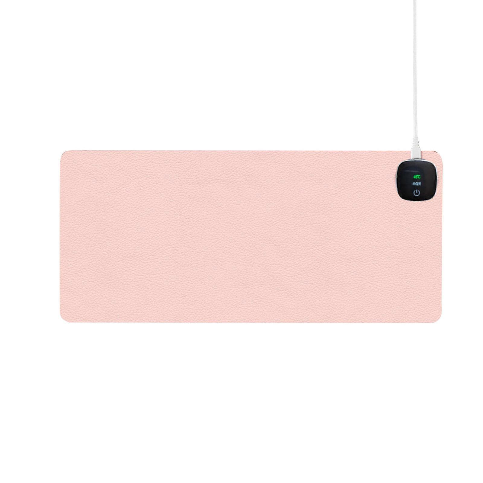 Additional Warmed Desk Mat 3 Temperature Grades Heating Technology Auto Deactivate Function  Pink