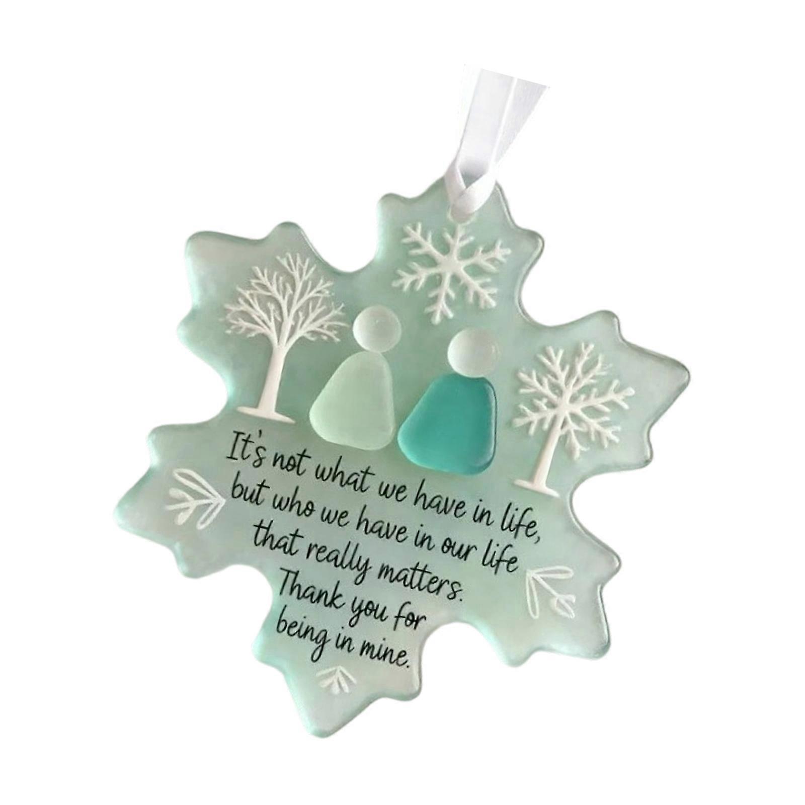 Portable Durable Snowflake Christmas Ornament User Friendly Resin Design For Holiday Homes Decors Multicolor