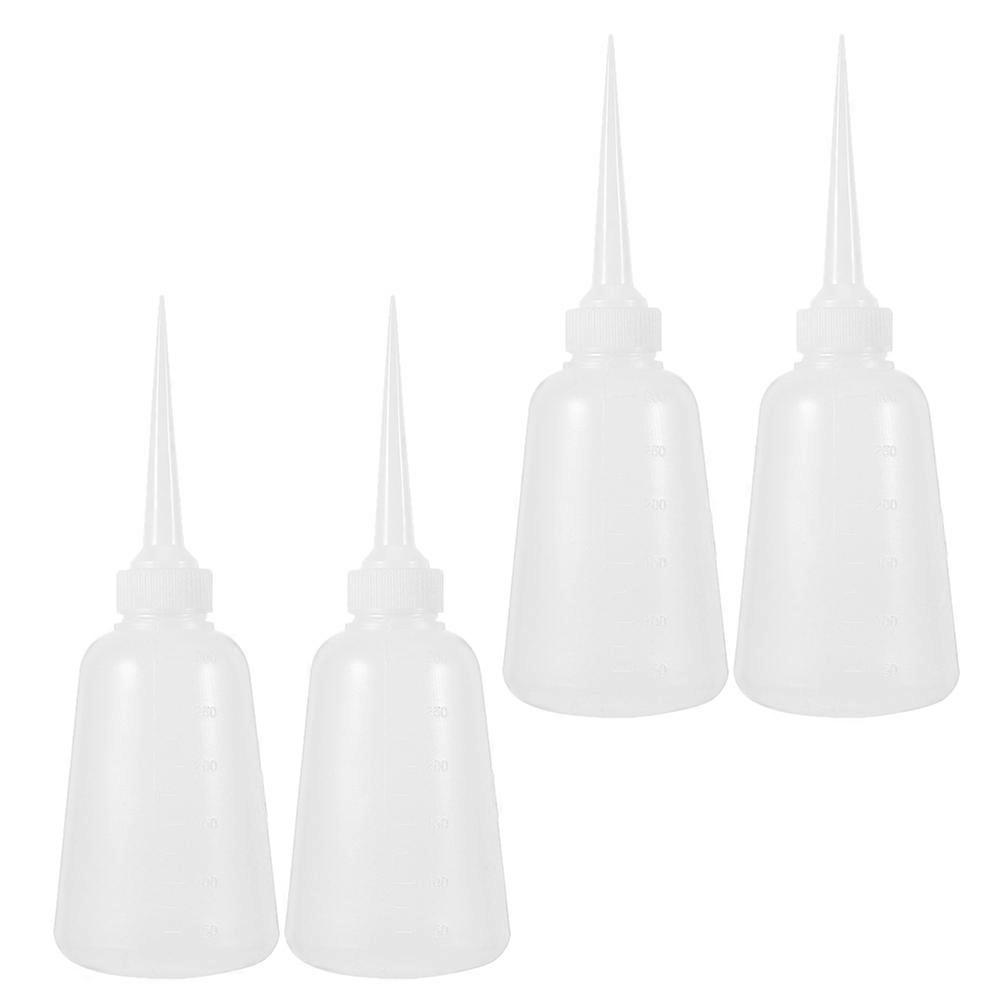 Oil Squeeze Bottle Pet Applicator Bottle for Glue Dispensing 4Pcs