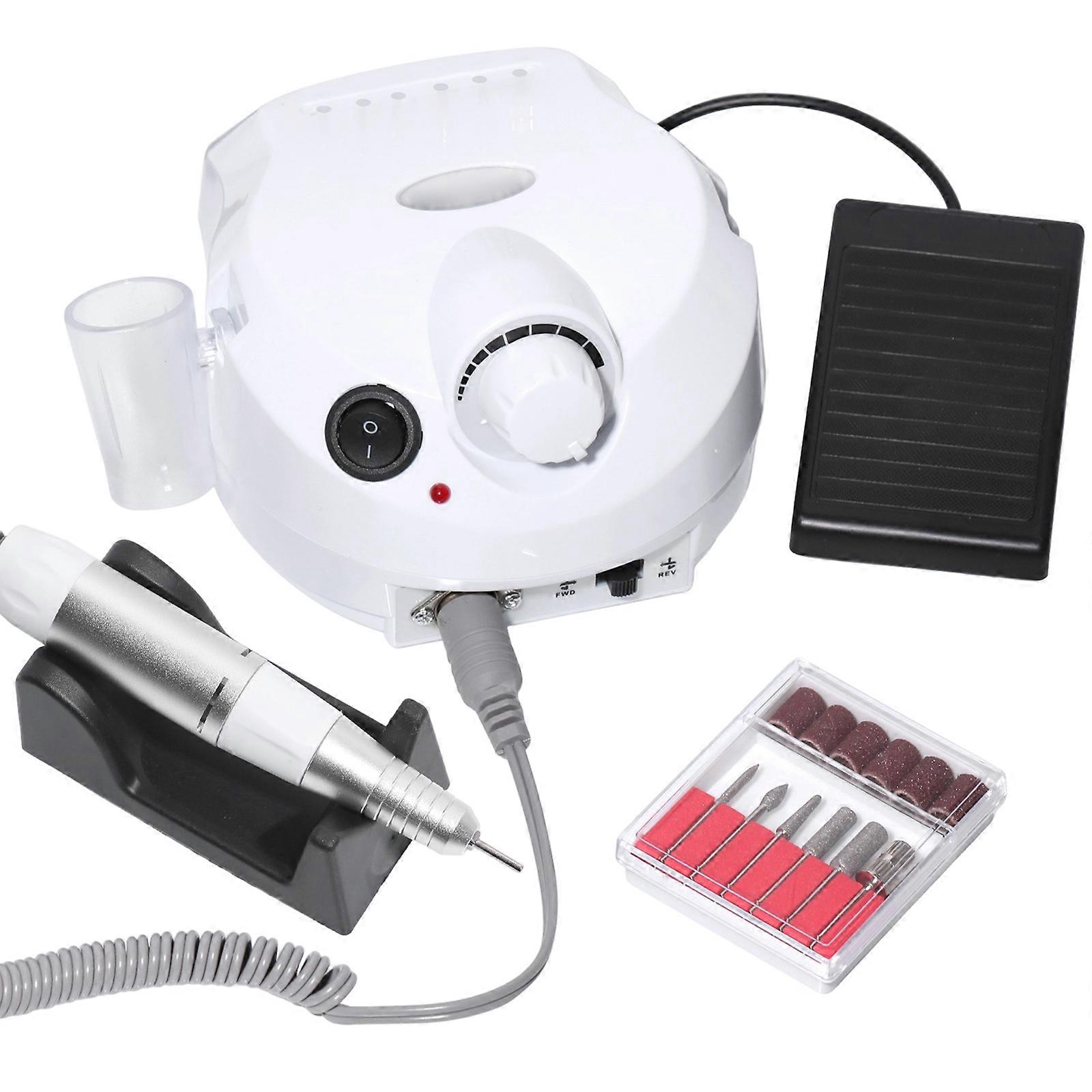 Advanced Nail Art Tool Nail Drill Nail Grinding Machine Featuring Fast Speed Rotation And Fatigue Free ABS Handle  White
