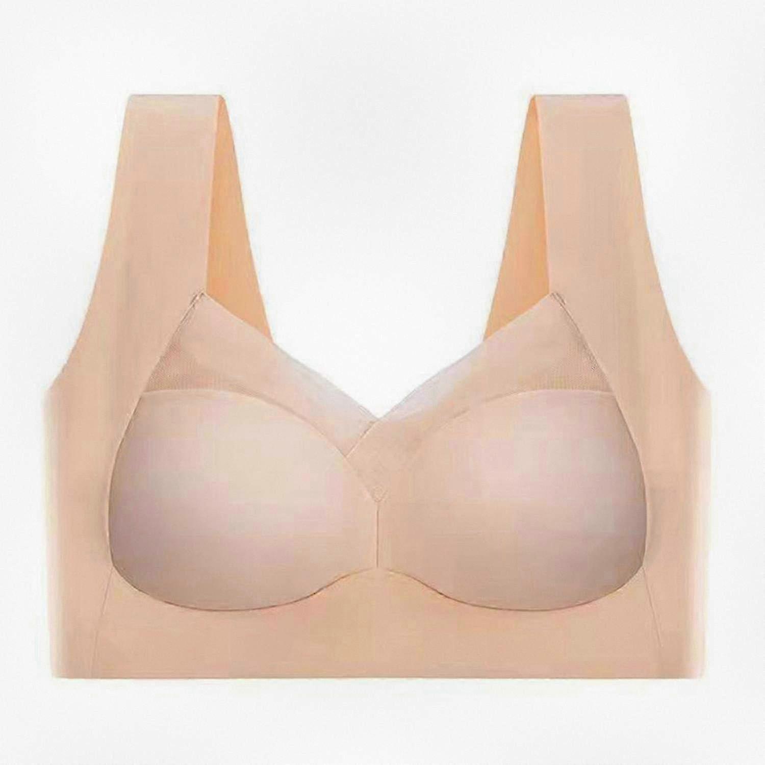 Strapless Mesh Seamless Wireless Push Up Bra with Posture Support for Comfort