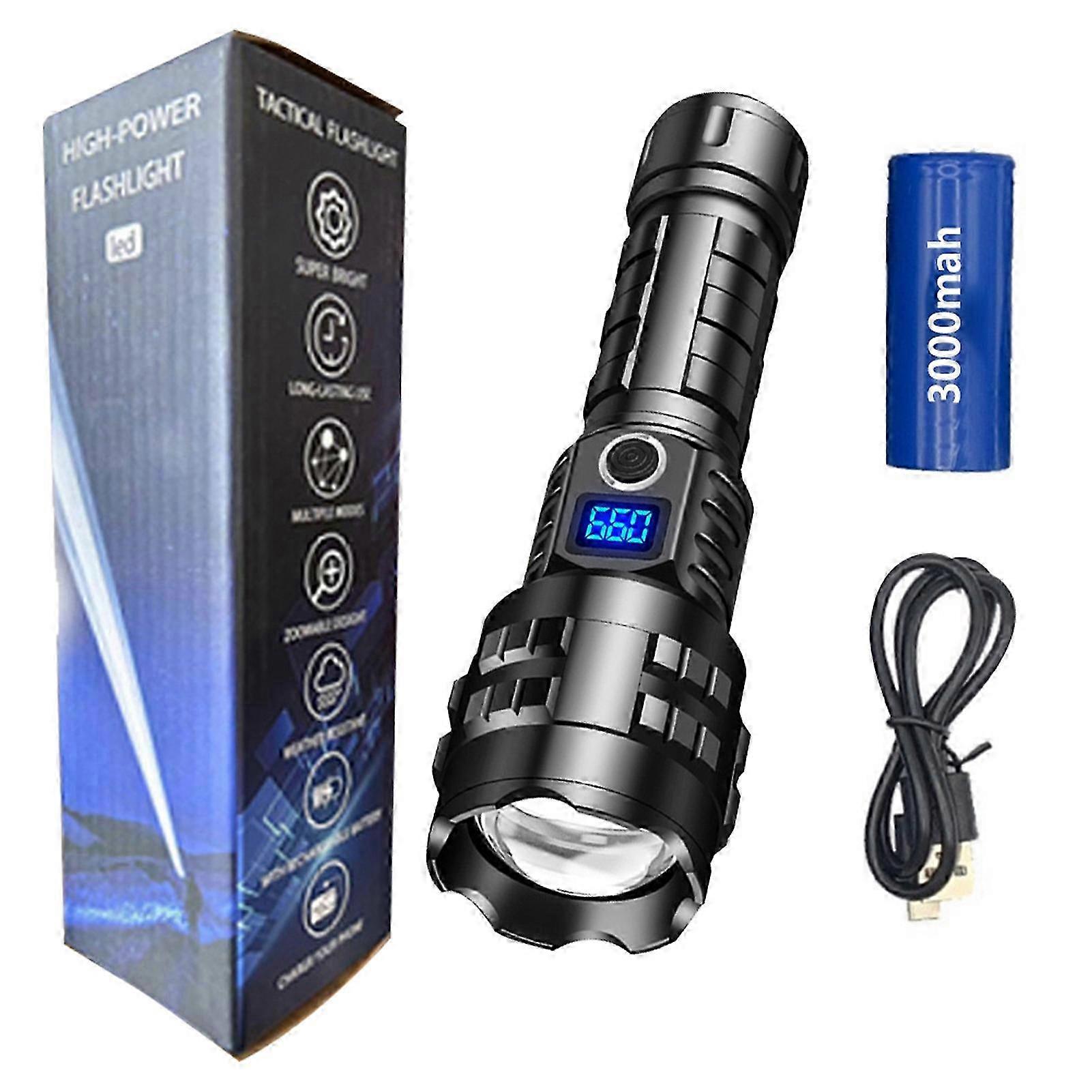 Rechargeable Flashlight Portability Convenience Handheld Light for Emergency