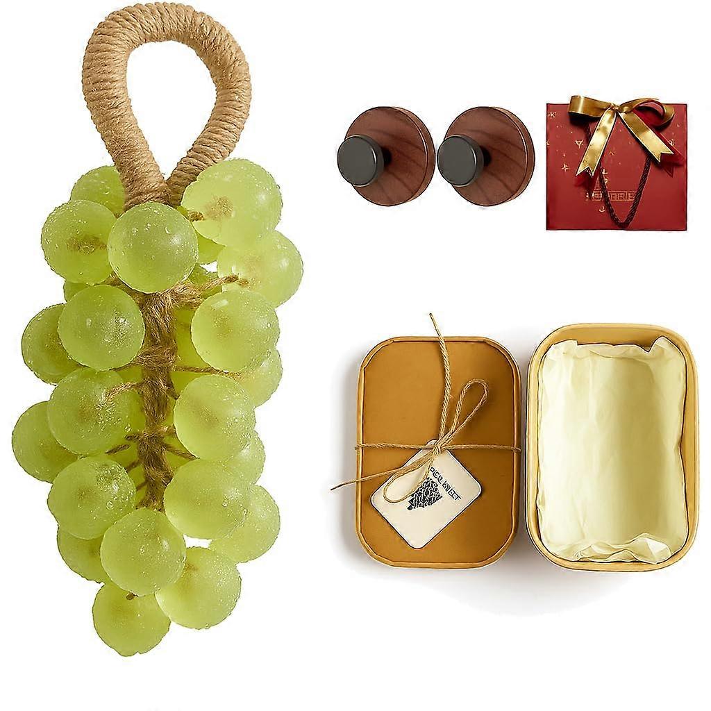 Grape Soap on a Rope Handmade Cold Process Bath Bar with Hook, Jasmine Scent Green