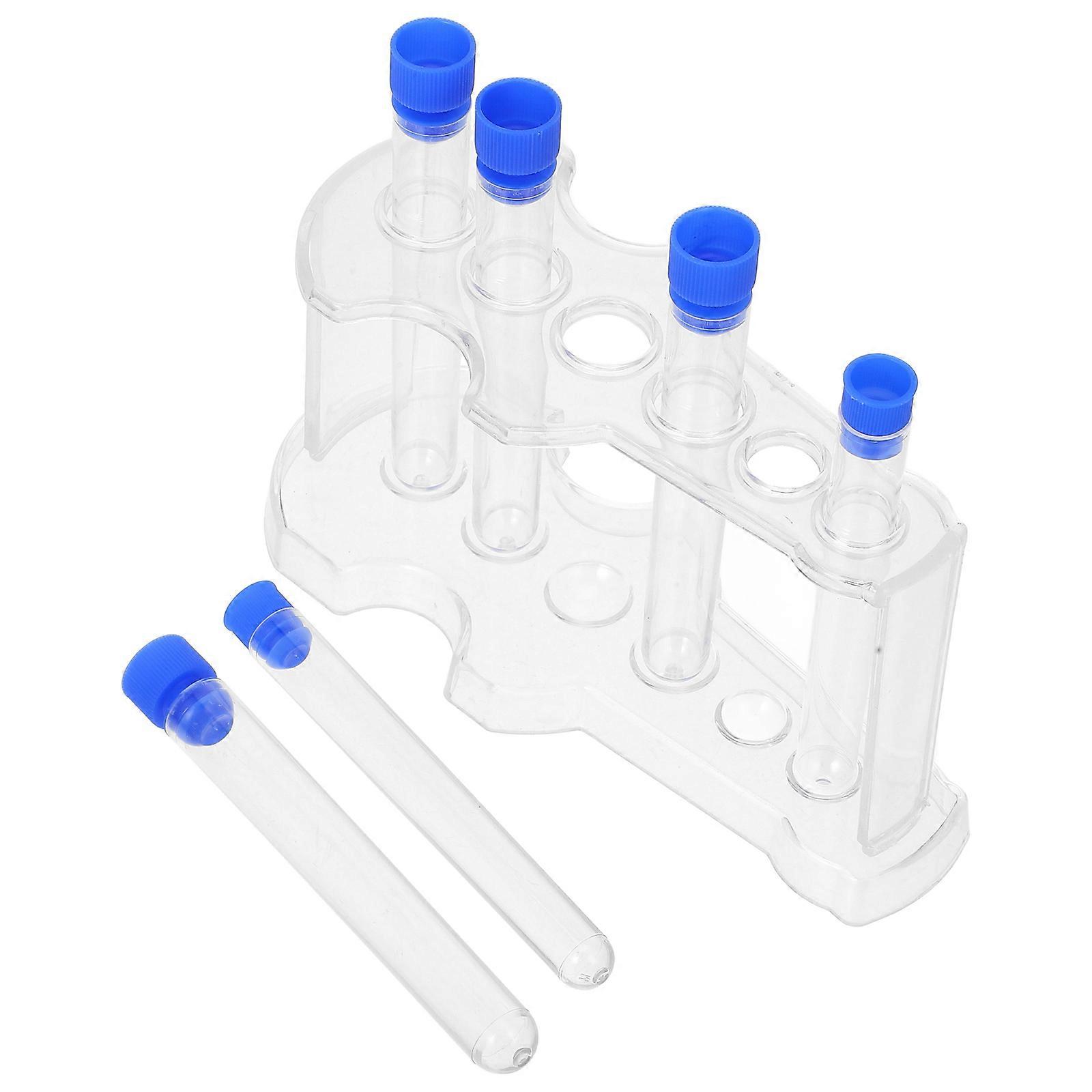 Clear Test Tube Rack Holder for Laboratory Science Experiments 1Set