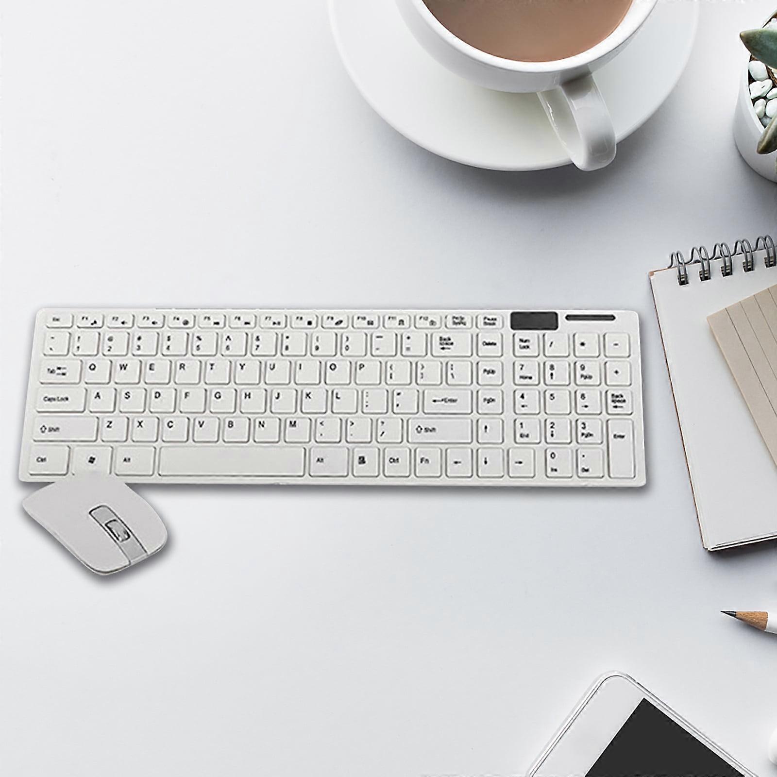 Quinlirra Wireless Keyboard and Mouse Set, Compact Quiet 2.4G Ultra-Thin Design for Windows PC Laptop - Compatible with Windows