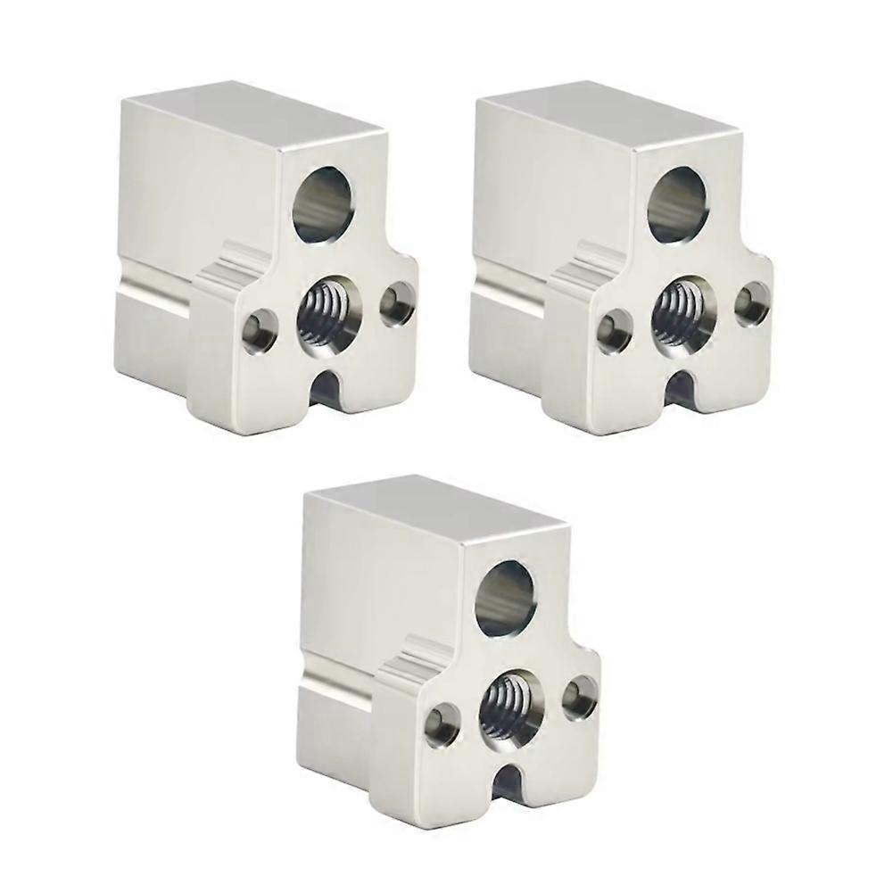 CR10 Plated Copper Heated Block Volcano High-Temperature Heating Block for 3D Printer Parts, Large Flow 3Pcs